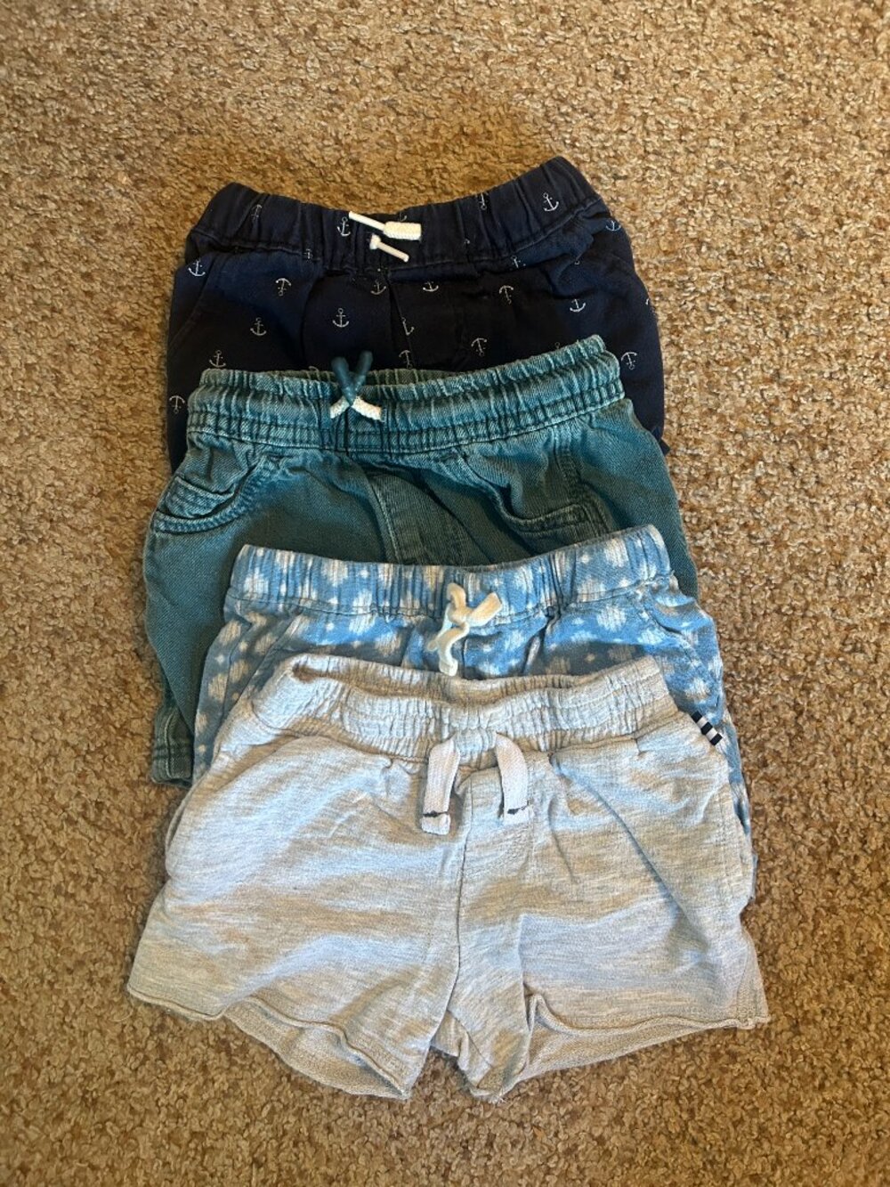 Boys 6-12M Splendid, Zara, Old Navy Shorts Bundle Grey, Green, Navy EUC ☀️
